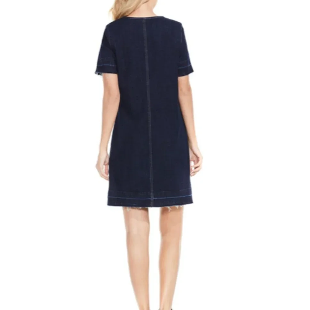 Vince Camuto Women's Release Hem Denim Dress - Picture 2 of 6